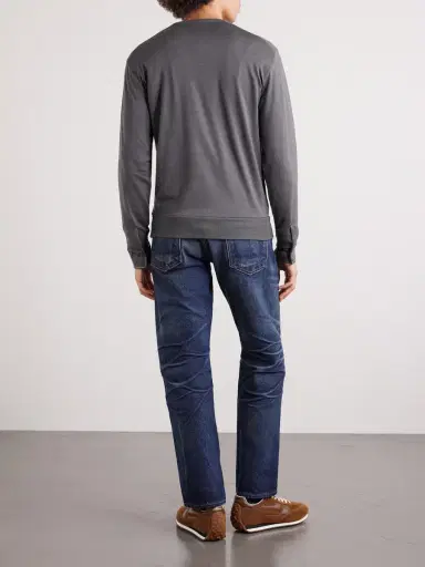 Tom Ford Slim-Fit Cashmere, Wool and Silk-Blend Sweatshirt - Men | Thumbnail 4 Tom Ford Slim-Fit Cashmere, Wool and Silk-Blend Sweatshirt - Men | Thumbnail 4