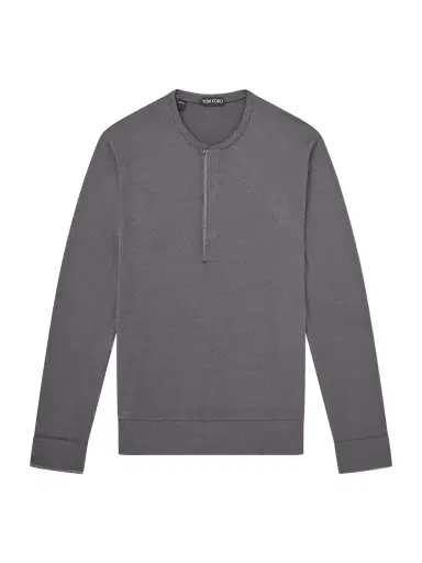 Tom Ford Slim-Fit Cashmere, Wool and Silk-Blend Sweatshirt - Men | Thumbnail 1 Tom Ford Slim-Fit Cashmere, Wool and Silk-Blend Sweatshirt - Men | Thumbnail 1