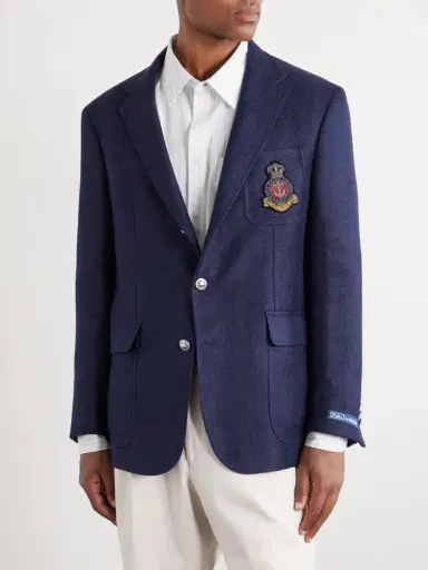 Polo Ralph Lauren Logo-Embroidered Linen-Hopsack Blazer - Men | Thumbnail 3 Polo Ralph Lauren Logo-Embroidered Linen-Hopsack Blazer - Men | Thumbnail 3