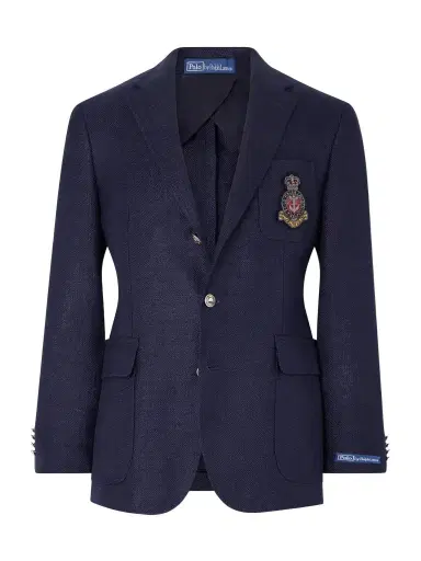 Polo Ralph Lauren Logo-Embroidered Linen-Hopsack Blazer - Men | Thumbnail 1 Polo Ralph Lauren Logo-Embroidered Linen-Hopsack Blazer - Men | Thumbnail 1