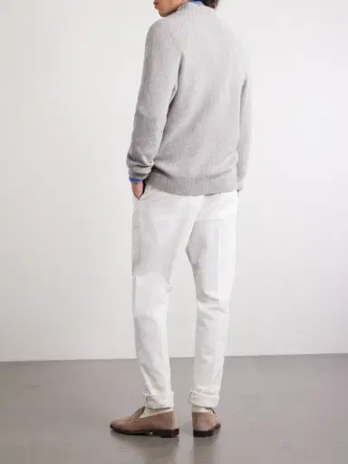 Brunello Cucinelli Virgin Wool, Silk and Cotton-Blend Cardigan - Men | Thumbnail 4