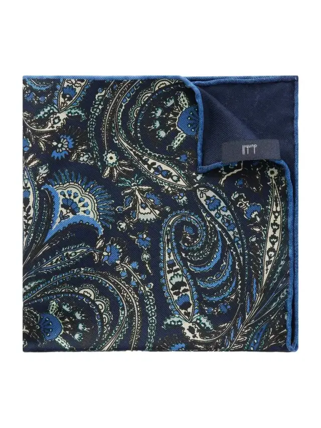 Printed Silk-Satin Pocket Square - Men