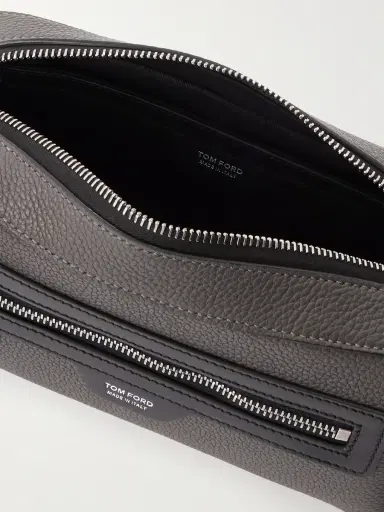 Tom Ford Full-Grain Leather Wash Bag - Men | Thumbnail 4