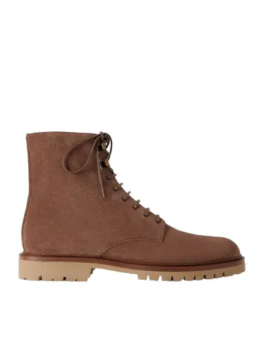 Brunello Cucinelli Suede Lace-Up Boots - Men | Thumbnail 1