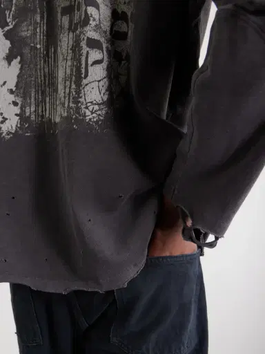 Enfants Riches Déprimés Black Paintings Distressed Printed Cotton-Jersey T-Shirt - Men | Thumbnail 5