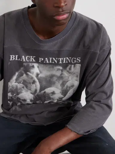 Enfants Riches Déprimés Black Paintings Distressed Printed Cotton-Jersey T-Shirt - Men | Thumbnail 6