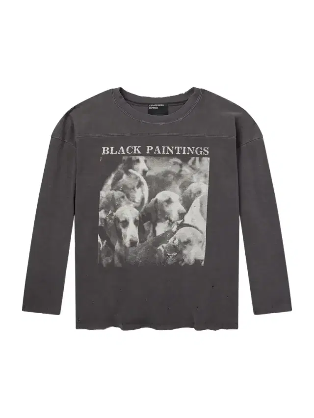 Black Paintings Distressed Printed Cotton-Jersey T-Shirt - Men