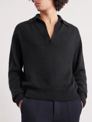 Tom Ford Cashmere and Silk-Blend Polo Sweater - Men | Thumbnail 3 Tom Ford Cashmere and Silk-Blend Polo Sweater - Men | Thumbnail 3