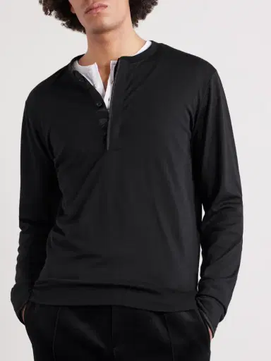 Tom Ford Slim-Fit Cashmere, Wool and Silk-Blend Sweatshirt - Men | Thumbnail 3 Tom Ford Slim-Fit Cashmere, Wool and Silk-Blend Sweatshirt - Men | Thumbnail 3