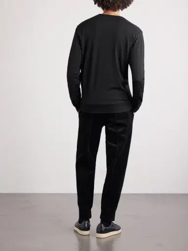Tom Ford Slim-Fit Cashmere, Wool and Silk-Blend Sweatshirt - Men | Thumbnail 4 Tom Ford Slim-Fit Cashmere, Wool and Silk-Blend Sweatshirt - Men | Thumbnail 4
