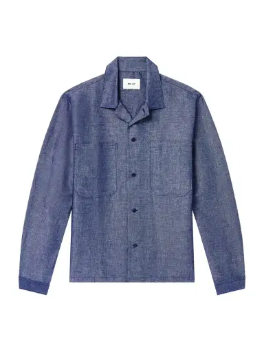 NN07 Rob Cotton And Linen-Blend Chambray Shirt - Men | Thumbnail 1