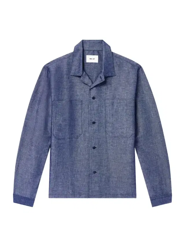NN07 Rob Cotton And Linen-Blend Chambray Shirt - Men