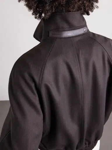 Tom Ford Leather-Trimmed Wool and Silk-Blend Jacket - Men | Thumbnail 6 Tom Ford Leather-Trimmed Wool and Silk-Blend Jacket - Men | Thumbnail 6