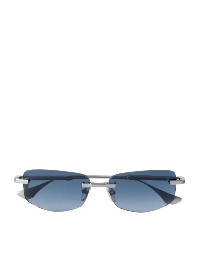 DITA Trysim.75 Square-Frame Silver-Tone Titanium Sunglasses - Men