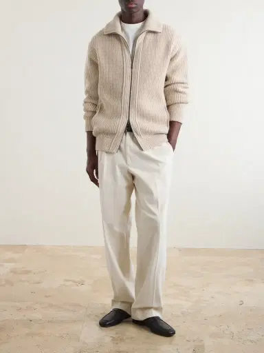 Altea Ribbed Virgin Wool Cardigan - Men | Thumbnail 2