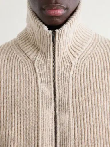 Altea Ribbed Virgin Wool Cardigan - Men | Thumbnail 5