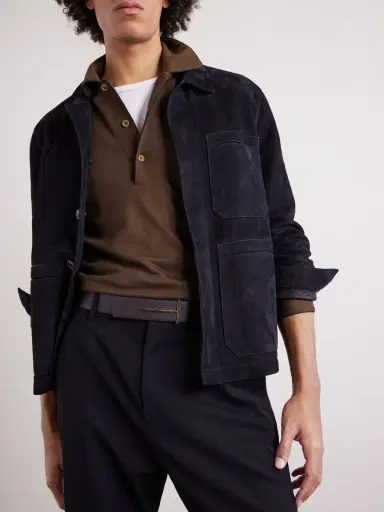 Tom Ford Piped Silk and Cotton-Blend Piqué Polo Shirt - Men | Thumbnail 5 Tom Ford Piped Silk and Cotton-Blend Piqué Polo Shirt - Men | Thumbnail 5