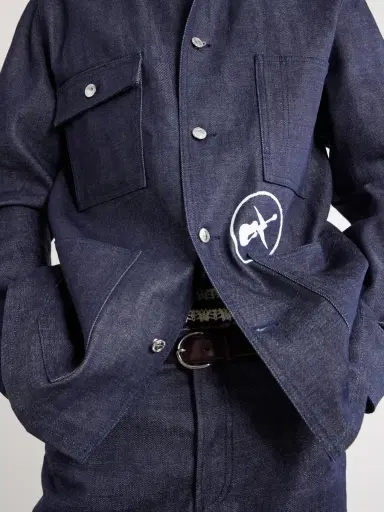 A.P.C. Fragment Printed Denim Jacket - Men | Thumbnail 5 A.P.C. Fragment Printed Denim Jacket - Men | Thumbnail 5
