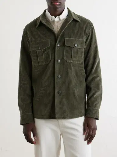 Canali Cotton-Corduroy Overshirt - Men | Thumbnail 3