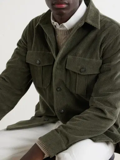 Canali Cotton-Corduroy Overshirt - Men | Thumbnail 5