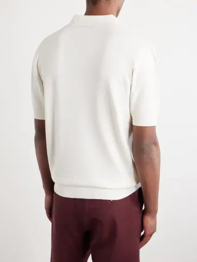 Dolce & Gabbana Logo-Embroidered Knitted Silk Polo Shirt - Men | Thumbnail 4 Dolce & Gabbana Logo-Embroidered Knitted Silk Polo Shirt - Men | Thumbnail 4