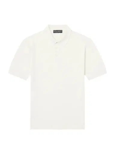 Dolce & Gabbana Logo-Embroidered Knitted Silk Polo Shirt - Men | Thumbnail 1 Dolce & Gabbana Logo-Embroidered Knitted Silk Polo Shirt - Men | Thumbnail 1