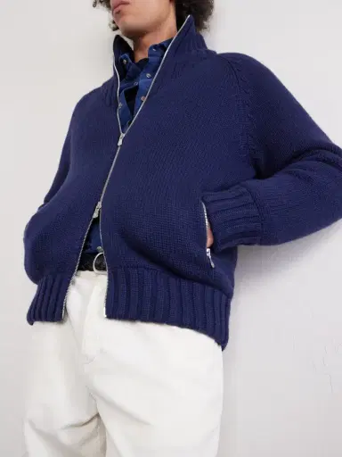 Brunello Cucinelli Cashmere Zip-Up Down Cardigan - Men | Thumbnail 5