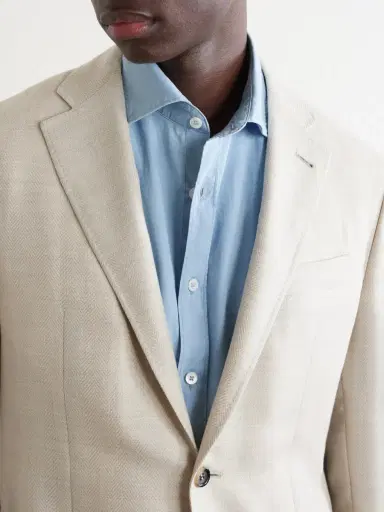 Canali Denim Shirt - Men | Thumbnail 5 Canali Denim Shirt - Men | Thumbnail 5
