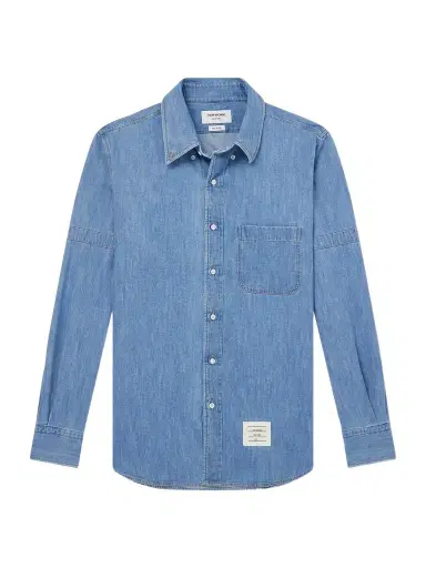 Thom Browne Denim-Effect Cotton Shirt - Men | Thumbnail 1 Thom Browne Denim-Effect Cotton Shirt - Men | Thumbnail 1