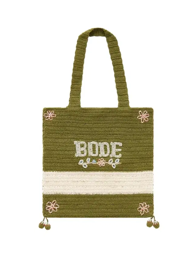 Marsh Embellished Crocheted Cotton Tote Bag - Men