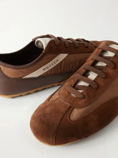 Alexander McQueen Suede-Trimmed Shell Sneakers - Men | Thumbnail 5 Alexander McQueen Suede-Trimmed Shell Sneakers - Men | Thumbnail 5