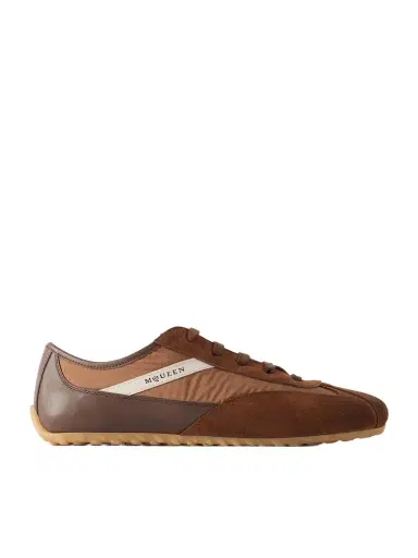Alexander McQueen Suede-Trimmed Shell Sneakers - Men | Thumbnail 1 Alexander McQueen Suede-Trimmed Shell Sneakers - Men | Thumbnail 1