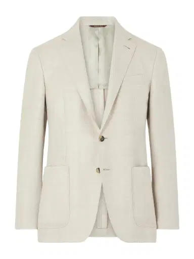 Canali Kai Herringbone Wool, Linen and Silk-Blend Blazer - Men | Thumbnail 1