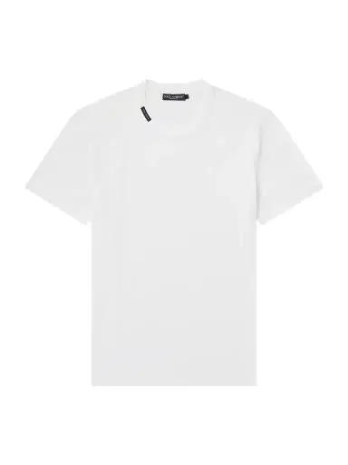 Dolce & Gabbana Logo-Appliquéd Cotton-Jersey T-Shirt - Men | Thumbnail 1 Dolce & Gabbana Logo-Appliquéd Cotton-Jersey T-Shirt - Men | Thumbnail 1