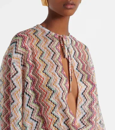 Missoni Zig Zag cutout gathered blouse | Thumbnail 3 Missoni Zig Zag cutout gathered blouse | Thumbnail 3