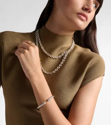 David Yurman Cable Flex sterling silver cuff bracelet with diamonds | Thumbnail 3 David Yurman Cable Flex sterling silver cuff bracelet with diamonds | Thumbnail 3