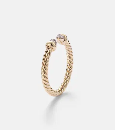 David Yurman Cablespira Micro 18kt gold ring with diamonds | Thumbnail 4
