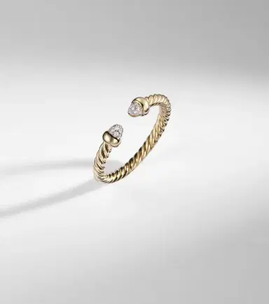 David Yurman Cablespira Micro 18kt gold ring with diamonds | Thumbnail 5