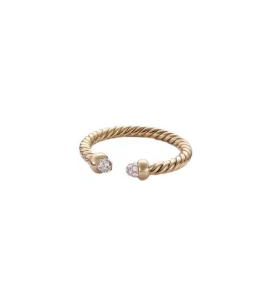 David Yurman Cablespira Micro 18kt gold ring with diamonds | Thumbnail 1
