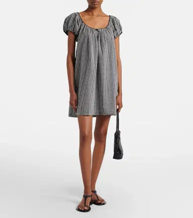 DÔEN Dôen Julia gingham cotton poplin minidress | Thumbnail 4