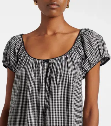 DÔEN Dôen Julia gingham cotton poplin minidress | Thumbnail 5