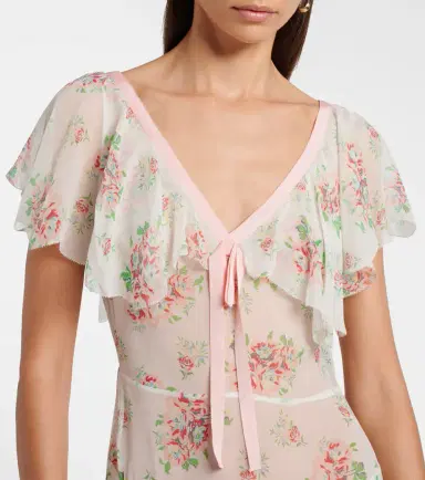 DÔEN Dôen Amelisse floral silk georgette maxi dress | Thumbnail 2 DÔEN Dôen Amelisse floral silk georgette maxi dress | Thumbnail 2