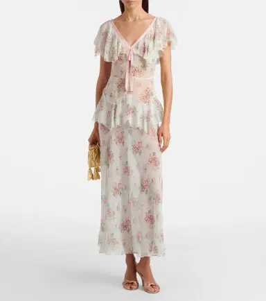 DÔEN Dôen Amelisse floral silk georgette maxi dress | Thumbnail 3 DÔEN Dôen Amelisse floral silk georgette maxi dress | Thumbnail 3