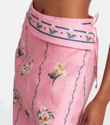 Agua by Agua Bendita Tierra floral linen beach cover-up | Thumbnail 5