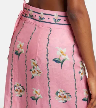 Agua by Agua Bendita Tierra floral linen beach cover-up | Thumbnail 6