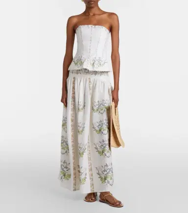 Agua by Agua Bendita Curua floral linen midi skirt | Thumbnail 5 Agua by Agua Bendita Curua floral linen midi skirt | Thumbnail 5