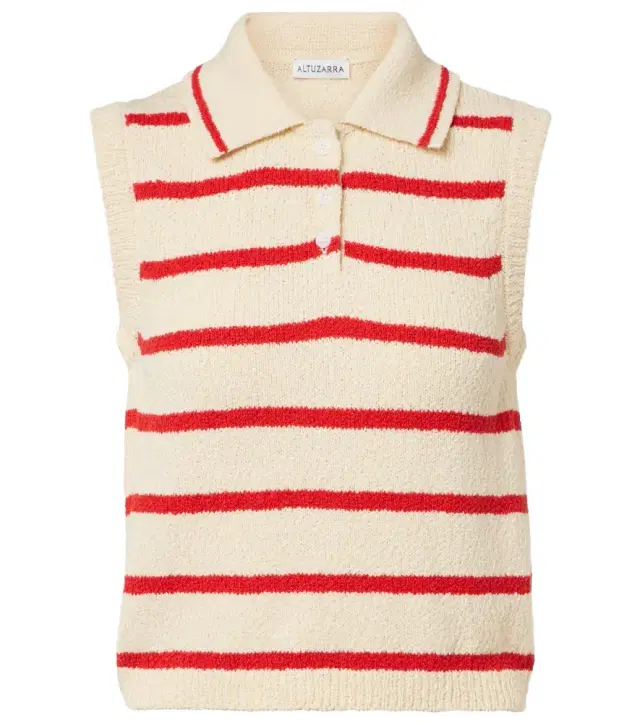 Elmer striped cotton-blend top