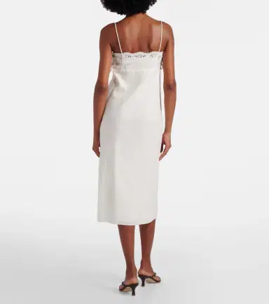 Posse Darya embroidered linen and cotton midi dress | Thumbnail 4 Posse Darya embroidered linen and cotton midi dress | Thumbnail 4