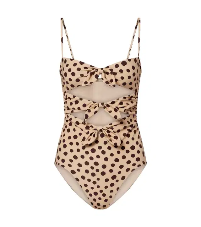 Valentino Polka-dot cutout swimsuit