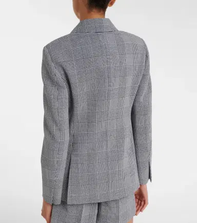 Max Mara Prince of Wales check virgin wool blazer | Thumbnail 3